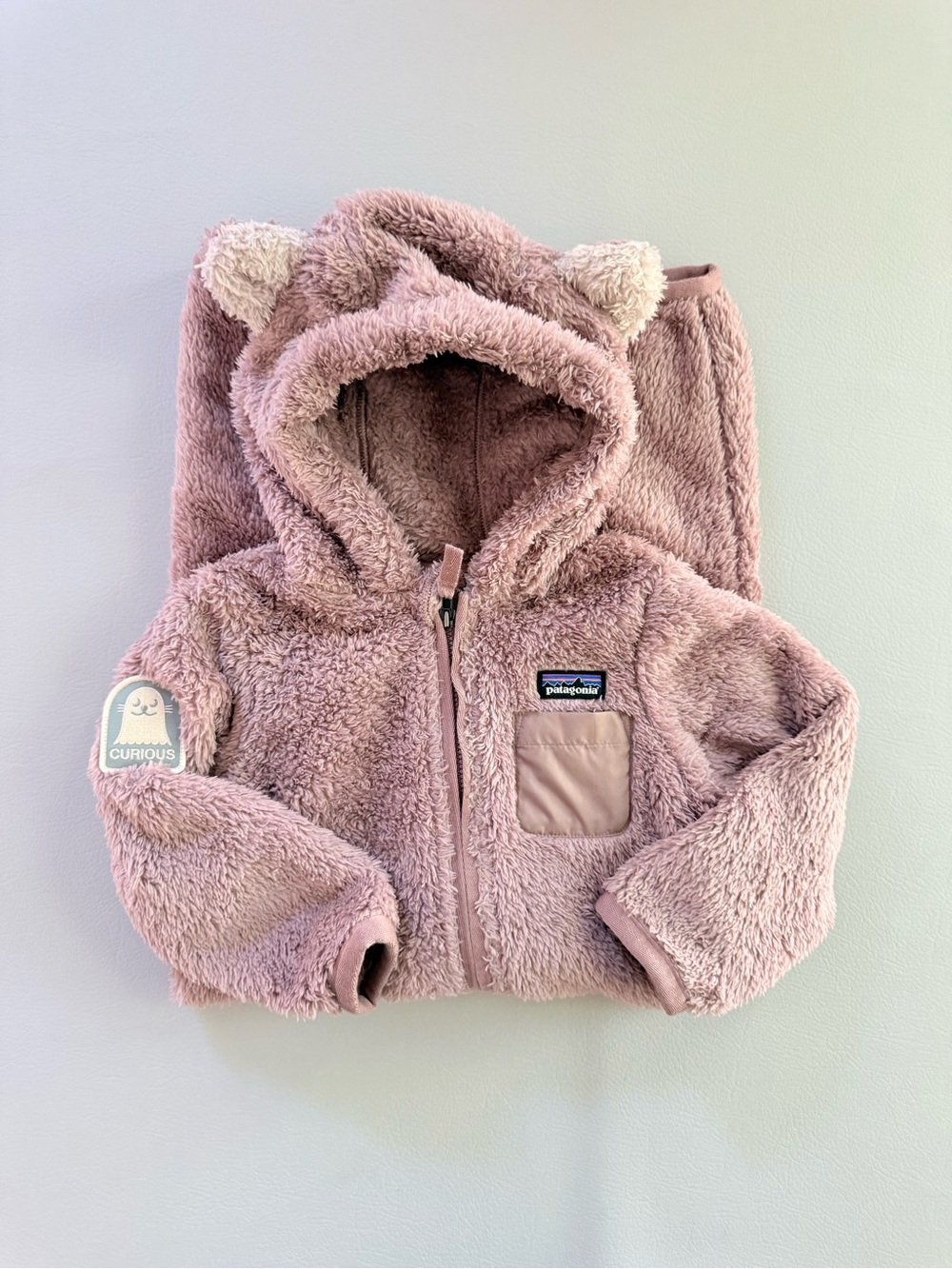Patagonia Baby Furry Friends Bunting Snowsuit Moonrise Taupe Pink - 2T - New